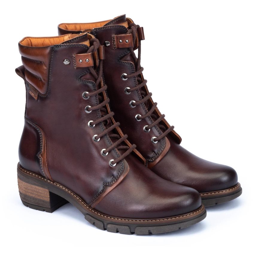 Women's Pikolinos SAN SEBASTIAN Ankle Boots Burgundy | NZ V78320Q